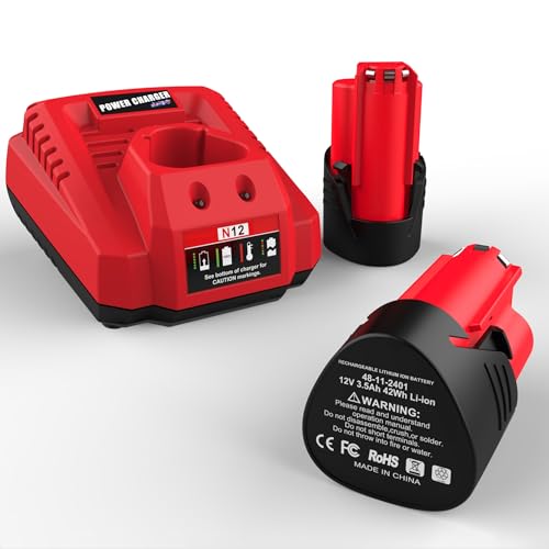 Paquete-de-2-baterías-AYTXTG-de-3500-mAh-de-repuesto-para-Mil-Waukee-de-12-V-+-cargador-rápido-de-12-V-para-batería-M-12