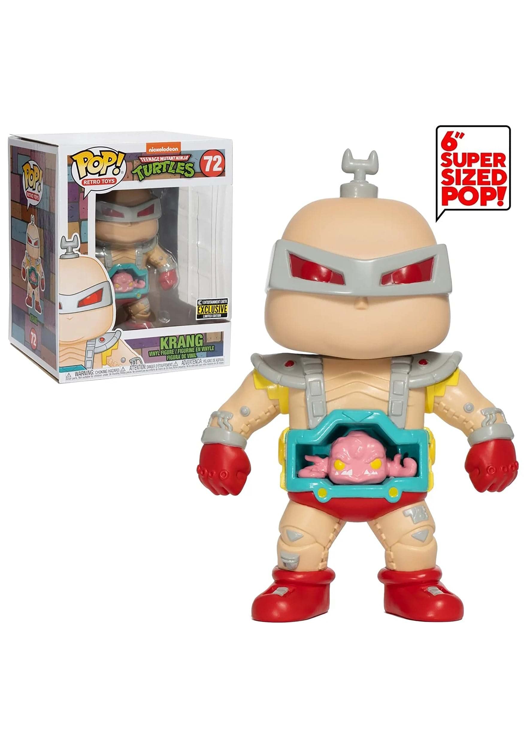 Funko Pop: Teenage Mutant Ninja Turtles Krang 6-Pulgadas Pop! Figura de Vinilo