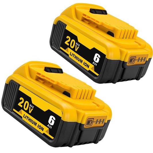 Batería-de-repuesto-WenGTQ-(paquete-de-2)-para-DEWALT-20-V-máx.,-6-Ah,-de-iones-de-litio,-compatible-con-DCB200,-DCB205-y-DCB206:-alta-capacidad-y-larga-duración.