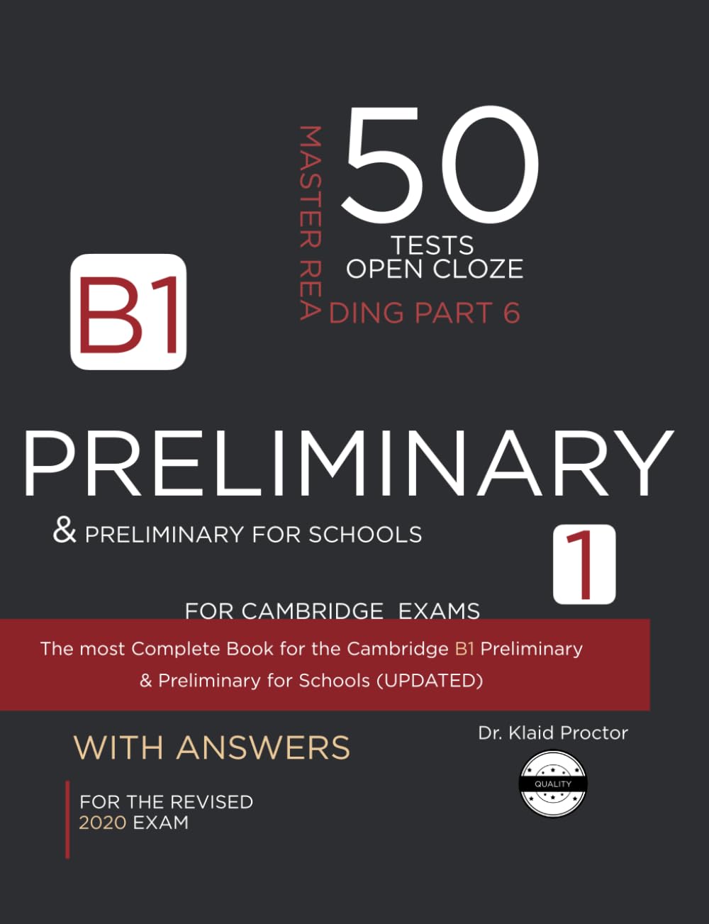 Libro: B1 PRELIMINARY Reading (Open Cloze Part 6): 50 Practice Tests for the Cambridge Exam