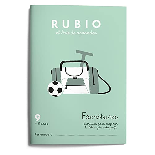 9 Escritura RUBIO | Cuaderno para mejorar la letra y ortografía | +8 años