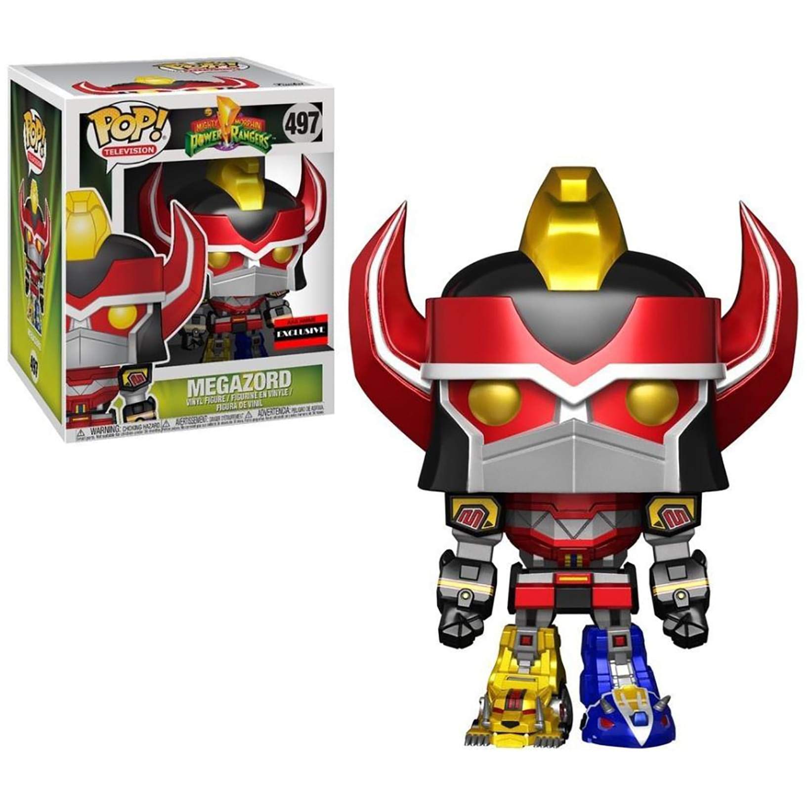 Funko Power Rangers Metálico Megazord 6 Pulgadas Pop Figura de Vinilo (AAA Anime Exclusivo)