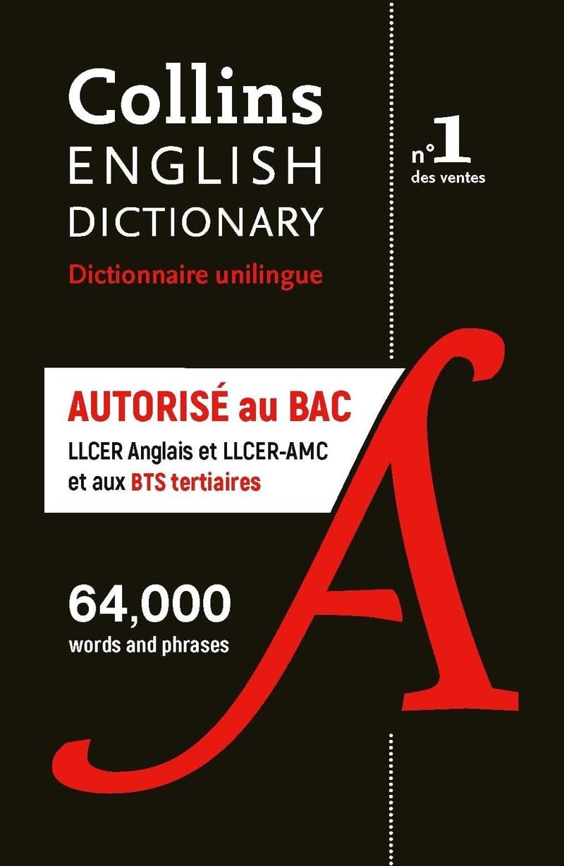 Libro: Dictionnaire anglais unilingue - format poche - autorisé au bac spécialités LLCER Anglais et LLCER-AMC + BTS tertiaires