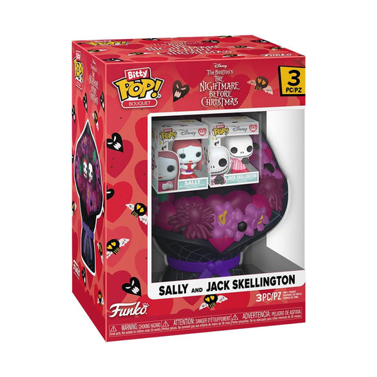 Funko Bitty Pop! Bouquet: The Pesadilla Antes de Navidad - Sally and Jack Skellington - 0.9 Pulgadas () Coleccionable