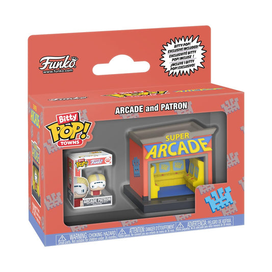 Funko Bitty Pop! Pueblo: Bitty City - Arcade and Patron - Mini Vinyl Display