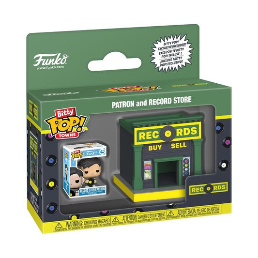 Funko Bitty Pop! Pueblo: Bitty City - Patron and Record Store