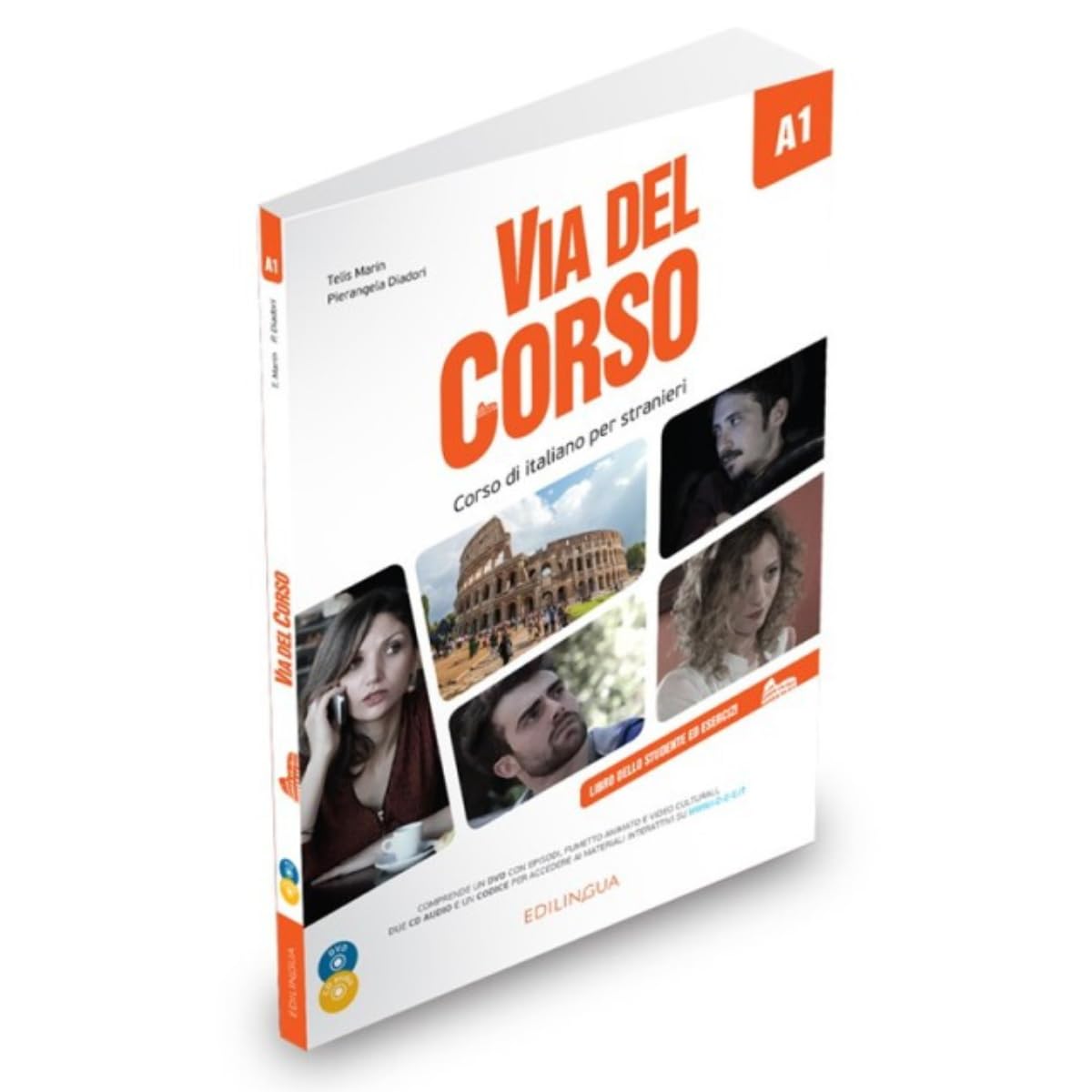 Libro: Via del Corso: Libro dello studente ed esercizi + CD audio (2) + DVD video A1