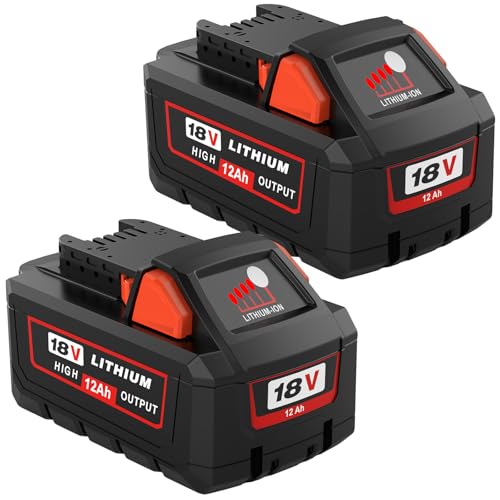 Batería-de-repuesto-48-11-1852-de-12,0-Ah-para-Milwaukee-de-18-V.-Compatible-con-baterías-de-iones-de-litio-de-18-V-de-Milwaukee-48-11-1862,-48-11-1815,-48-11-1860,-48-11-1890-y-48-11-2230.-Herramientas-eléctricas-inalámbricas-(2-piezas).