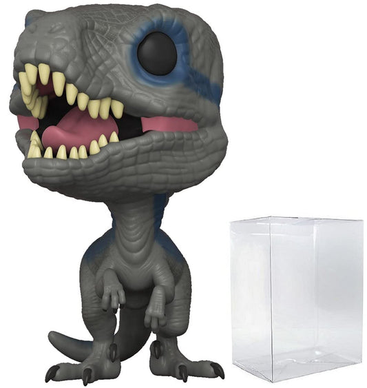 Funko POP Jurassic World Fallen Kingdom - Blue [Velociraptor] Pop Figura de Vinilo (Bundled with Compatible Pop Box Protector Case), Multicolor, 3.75 Pulgadas