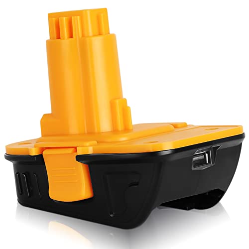 【USB-rápido-|-Reemplazo-del-adaptador-de-batería-Dewalt-de-20-V-a-18-V】-Convertidor-DCA1820-para-herramientas-Dewalt-de-18-V.-Convierte-la-batería-Dewalt-de-20-V-DCB203-DCB206-a-la-batería-Dewalt-XRP-de-18-V-NiCd-NiMh-DC9098-DC9096-para-teléfono.