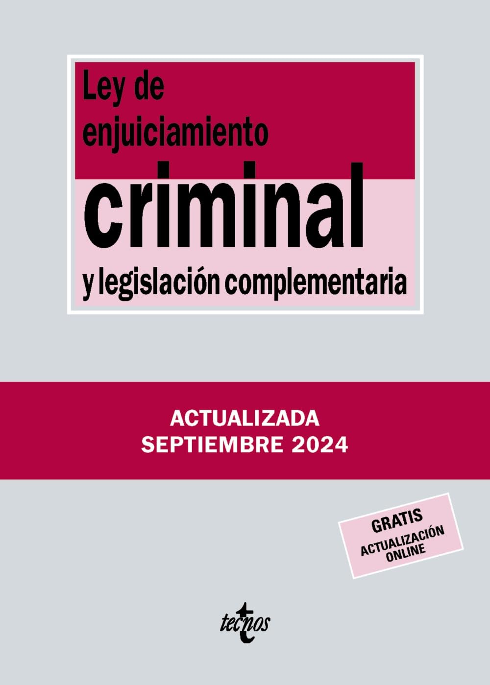 Libro: Ley de Enjuiciamiento Criminal y legislación complementaria