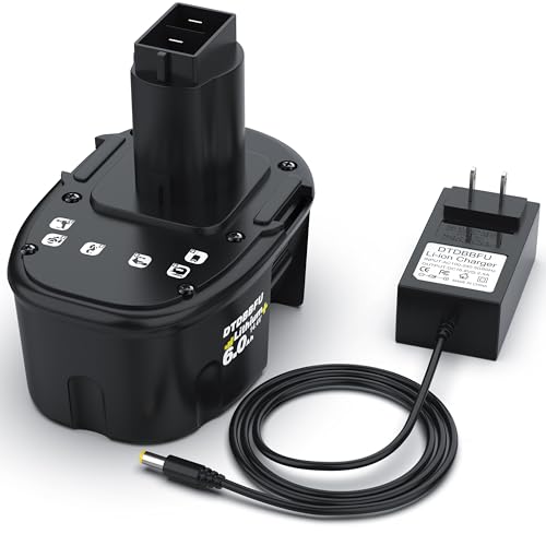 Batería-de-iones-de-litio-DTDBBFU-DC9091-de-6-Ah-y-14,4-V-(compatible-con-baterías-Dewalt-de-14,4-V,-DW9091,-DE9038,-DE9091,-DW9094,-DE9031,-DE9092,-DE9094,-DE9502,-inalámbrica-y-con-cargador-rápido).
