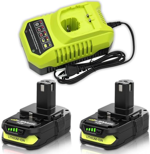 Paquete-de-2-baterías-de-repuesto-P108-P102-de-3,6-Ah-para-Ryobi-de-18-V-y-cargador-P117,-compatible-con-Ryobi-de-18-V,-P103,-P104,-P105,-P107,-P109,-P190,-P191-y-P122,-herramienta-inalámbrica.