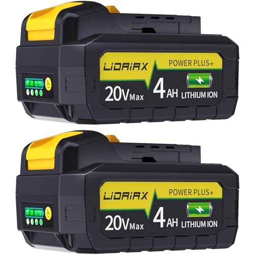 Batería-de-repuesto-LIDAIAX-de-iones-de-litio-(paquete-de-2),-100-%-real,-capacidad-de-4,0-Ah,-para-Dewalt-20-V-máx.,-celda-de-alta-potencia-para-herramientas-de-las-series-DCB200,-DCB201,-DCB203,-DCB204,-DCB207,-DCB181,-DCB180,-DCD/DCF/DCG.