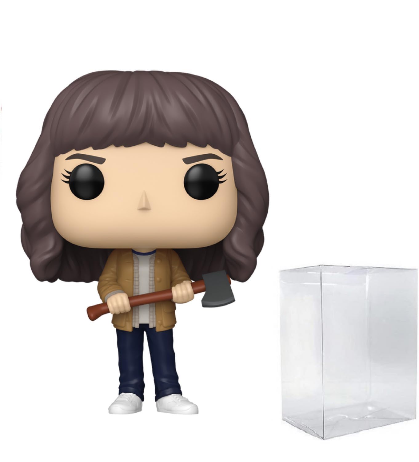Funko Pop: POP TV: Stranger Things - Joyce Byers with Axe Exclusivo #1801 (Season 5) Funko Figura de Vinilo (Bundled with Compatible Box Protector Case), 3.75 Pulgadas