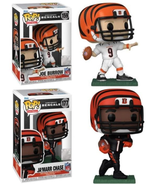 Funko Joe Burrow/Ja'Marr Chase (Cincinnati Bengals) NFL Pop! Combo (2)