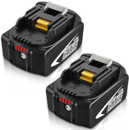 2-paquetes-de-baterías-de-iones-de-litio-de-6,0-Ah-de-repuesto-para-Makita-BL1860B-de-18-V,-compatibles-con-las-baterías-de-litio-Makita-BL1850,-BL1850B,-BL1840,-BL1840B,-BL1830-y-BL1815,-herramientas-eléctricas-inalámbricas-(blanco)