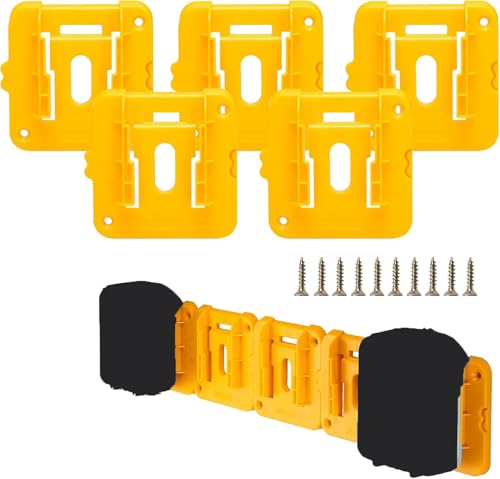 Crivnhar---Paquete-de-5-soportes-de-batería-compatibles-con-Dewalt-de-20-V,-compatible-con-DCB200,-DCB201,-DCB202,-DCB203-y-DCB204-(con-10-tornillos,-sin-batería)