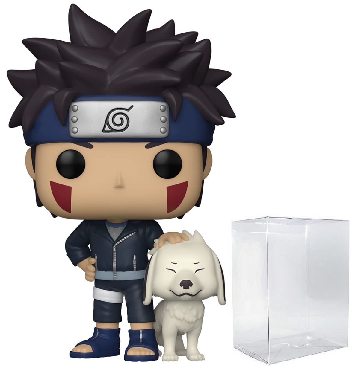 Funko Pop: POP Naruto Shippuden - Kiba with Akamaru Funko Figura de Vinilo (Bundled with Compatible Box Protector Case), Multicolor, 3.75