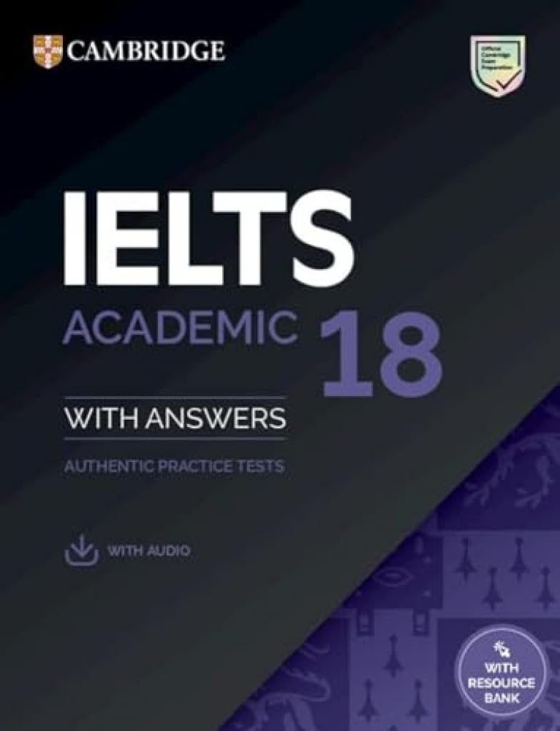 Libro: IELTS 18 Academic Student's Book with Answers with Audio with Resource Bank (Cambridge IELTS Self-Study Packs)