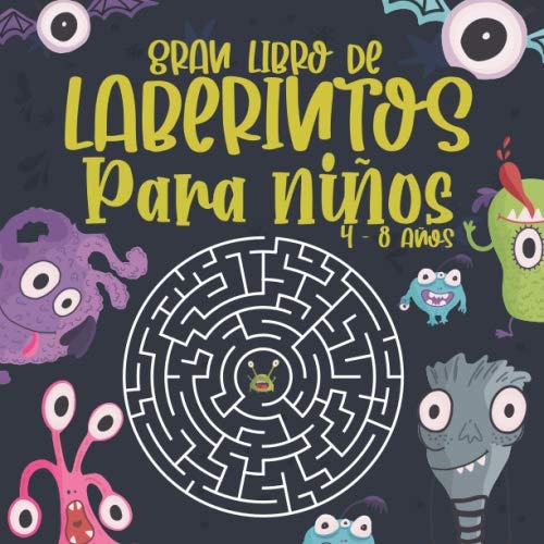Libro: Gran Libro de Laberintos Para niños 4 -8 años: 80 Laberintos con varias formas y niveles: Libro Gran formato de juegos educativos (Spanish Edition)