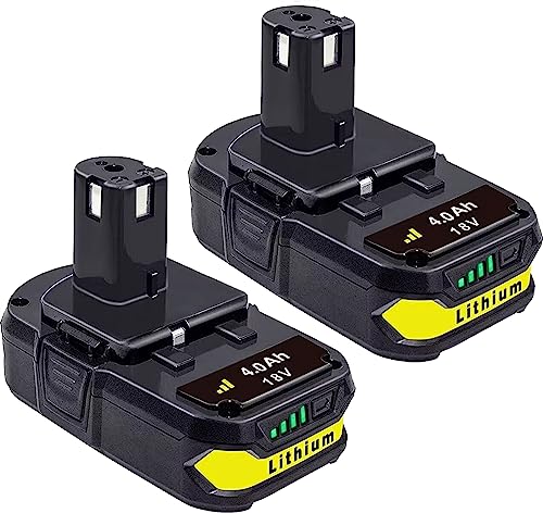 Batería-de-litio-de-repuesto-FSKE-de-4,0-Ah-para-Ryobi-ONE+-de-18-V-(paquete-de-2)-P108-P102-P103-P104-P105-P107-P108-P109-P190-P191-P122