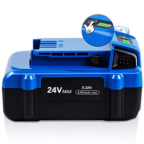 ¡Actualízalo!-Batería-de-repuesto-CaliHutt-de-24-V-y-5,0-Ah-de-alta-capacidad-para-herramientas-inalámbricas-Kobalt-24-V-Max-KB624-03,-KB524-03,-KB424-03-y-KB224-03.-[No-es-compatible-con-Snow-Joe,-Sun-Joe-ni-motosierra].