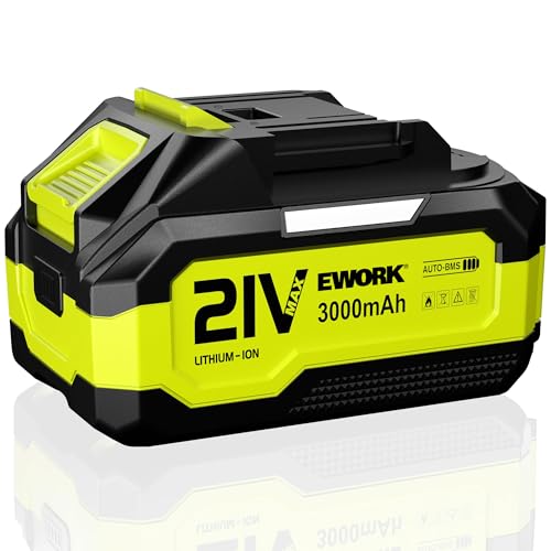 Batería-de-iones-de-litio-EWORK-21-V-máx.,-3,0-Ah,-para-herramientas-eléctricas-inalámbricas-de-las-series-20-V-máx.-y-21-V-máx.-(Verde)