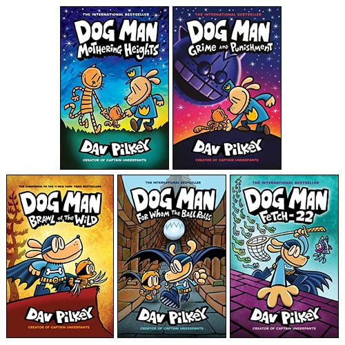Libro: Dog Man Series (6-10) Collection 5 Books Collection Set By Dav Pilkey (Brawl of the Wild, For Whom the Ball Rolls, Fetch-22, Grime and Punishment, Mothering Heights