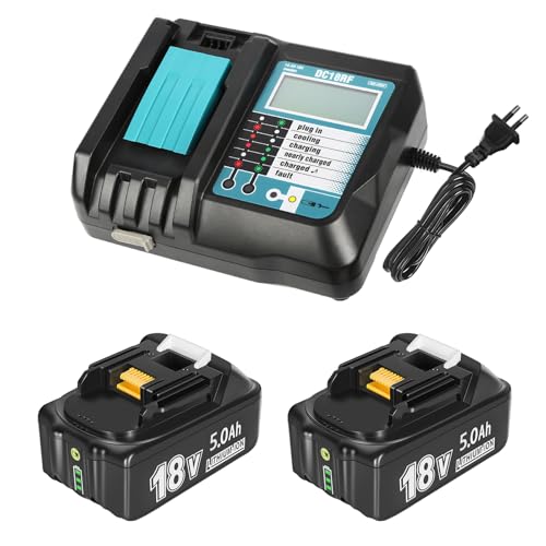 Batería-de-repuesto-de-18-V-y-5-Ah-para-Makita-con-cargador-DC18RF.-Compatible-con-todas-las-herramientas-eléctricas-inalámbricas-Makita-de-18-V.