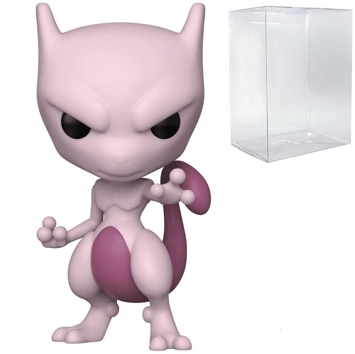 Funko Pop: POP Games: Pokémon - Mewtwo Funko Figura de Vinilo (Bundled with Compatible Box Protector Case), Multicolor, 3.75 Pulgadas