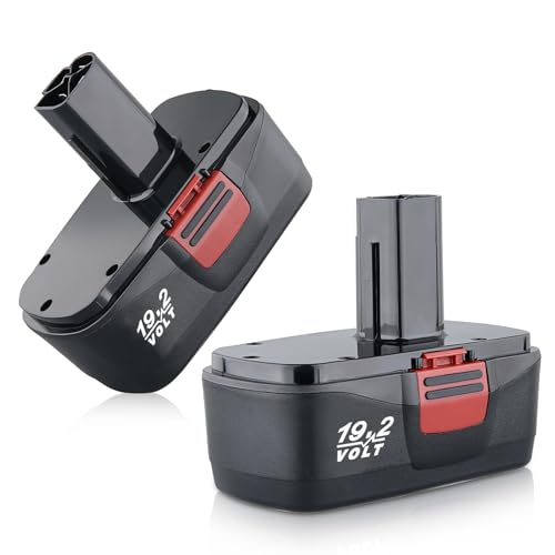 PDstaiton---Paquete-de-2-baterías-C-3-de-4,8-Ah-Ni-MH-de-repuesto-para-Craftsman-de-19,2-V-(compatible-con-Craftsman-de-19,2-V,-C-3,-315.115410,-315.11485,-130279005,-1323903,-120235021,-11375-y-11376).-Herramienta-eléctrica-inalámbrica.