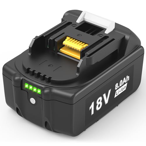 Batería-de-repuesto-de-8,0-Ah-para-taladros-Makita-de-18-V-(paquete-de-4)-BL1860,-BL1830,-BL1860B,-BL1860B-2,-BL1850,-BL1850B,-BL1840,-BL1840B,-BL1830,-BL1830B,-BL1820,-BL1815,-BL1815B,-LXT-400,-194204-5-(paquete-de-1)