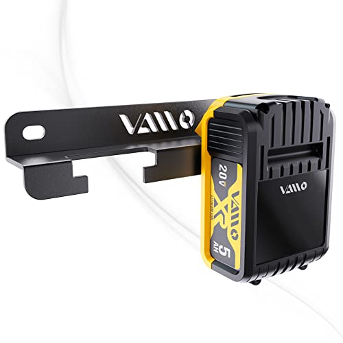 Soporte-para-batería-DeWalt-de-20-V,-60-V-y-12-V,-compatible-con-VAIIO.-Ranuras-reforzadas-de-hierro-forjado-para-baterías.-Organizador-de-pared-para-baterías-Stealth,-ideal-para-garajes,-talleres,-estanterías-y-estuches.-Base-para-batería-nueva.