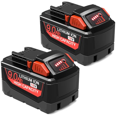 Repuesto-KIGWOF-para-batería-Milwaukee-M18-de-9,0-Ah---Compatible-con-herramientas-eléctricas-inalámbricas-de-litio-Milwaukee-de-18-V-48-11-1840,-48-11-1828,-48-11-1820,-48-11-1815-y-48-11-1850-(2-unidades)