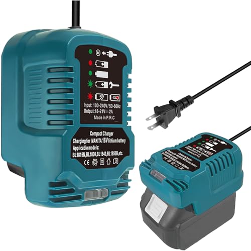 Cargador-de-batería-TEPULAS-Rapid-2A-Mini-DC18RC-para-baterías-Makita-18V-BL1830,-BL1840,-BL1850-y-BL1860,-negro-y-azul