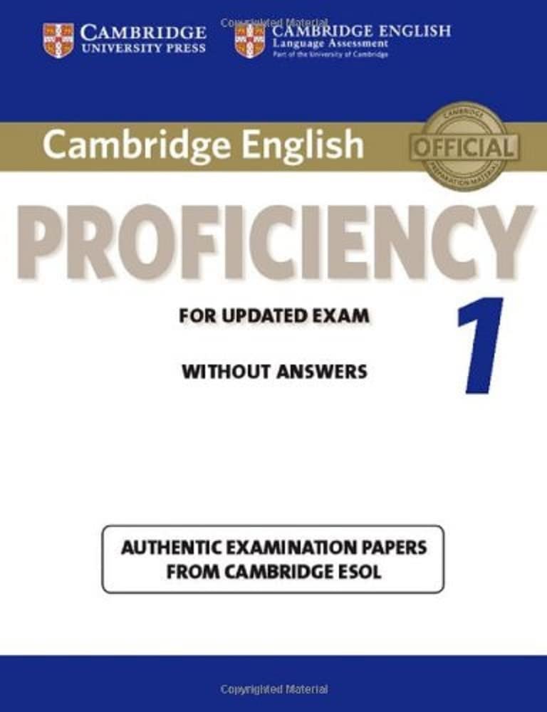 Libro: Cambridge English Proficiency 1 for Updated Exam Student's Book without Answers: Authentic Examination Papers from Cambridge ESOL (CPE Practice Tests)