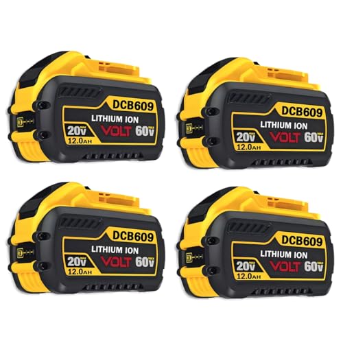 Batería-de-repuesto-de-12,0-Ah,-20-V/60-V-máx.,-para-DEWALT-60-V-Flex-Volt-DCB606-DCB609-DCB612,-compatible-con-DeWalt-20-V/60-V,-paquete-de-4