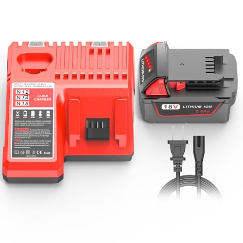 Batería-de-repuesto-FORBETER-de-5.0-Ah-y-18-V-de-capacidad-extendida-para-Milwaukee-M18-y-kit-de-cargador,-compatible-con-herramientas-eléctricas-inalámbricas-Milwaukee-M18.