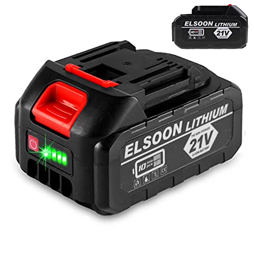 Batería-de-repuesto-ELSOON-de-4.0-Ah-compatible-con-herramientas-eléctricas-Makita-de-21-V-máx.,-destornillador-inalámbrico,-linterna,-sierra-de-corte-y-kit-combinado-de-taladro/atornillador-de-impacto.