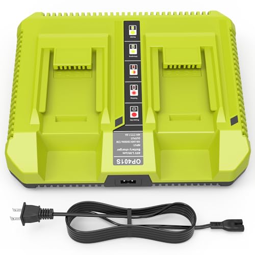 Cargador-de-batería-de-litio-Futurebatt-OP401-de-40-V-con-dos-puertos-y-cargador-rápido-compatible-con-Ryobi-de-iones-de-litio-de-40-V-OP4015-OP4026-OP4030-OP4040-OP4050-OP4060-OP40261-OP40301-OP40401-OP40501-OP40601