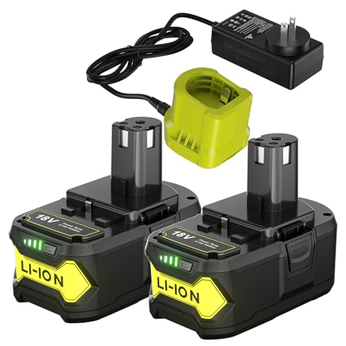 Batería-de-litio-BATTOOL-mejorada-de-7000-mAh-y-cargador-para-Ryobi-de-18-V-(combo-compatible-con-Ryobi-ONE+-de-18-V,-P102,-P103,-P104,-P105,-P107,-P108-y-P109),-paquete-de-2-con-cargador.