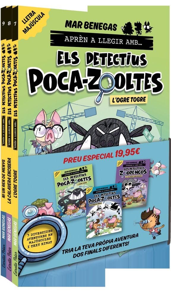 Libro: Pack Aprèn a llegir amb... Els detectius Poca-zooltes! 7,8 i 9: En lletra MAJÚS