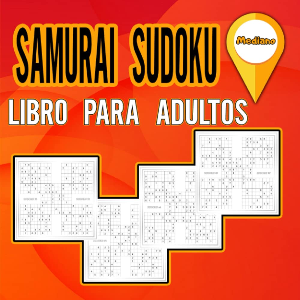 Libro de Sudokus Samurai para Adultos Mediano: Libro de actividades para adultos y amantes de los sudokus / Libro de rompecabezas para poner en forma tu cerebro