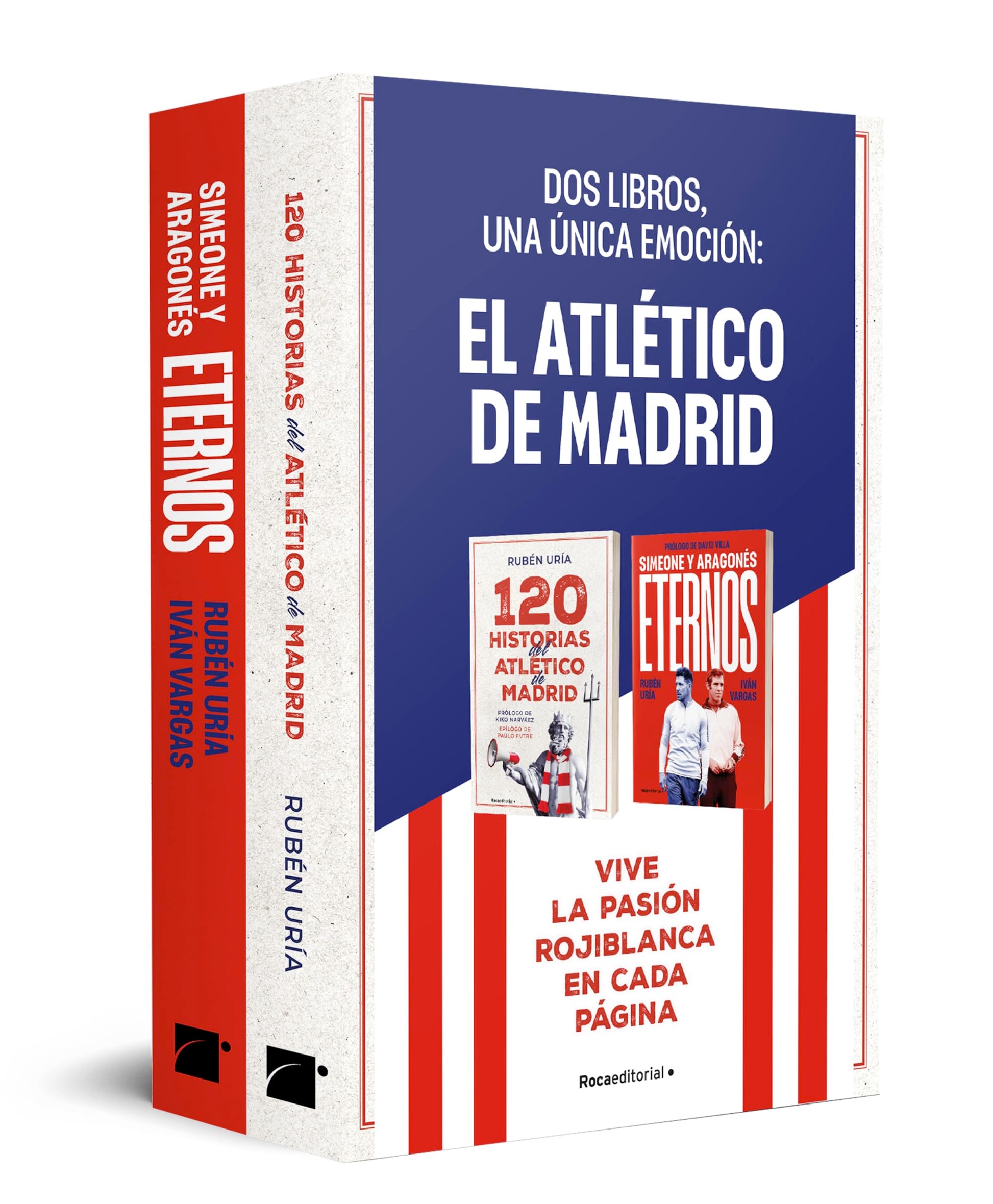 Libro: El Atlético de Madrid (pack con: 120 historias del Atlético de Madrid | Eternos: Simeone y Aragonés): Dos libros, una única emocion. Vive la pasión rojiblanca en cada página