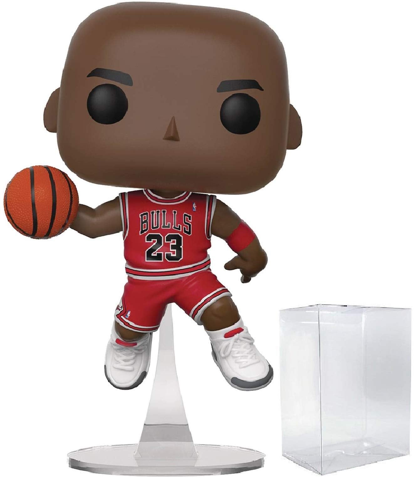 Funko Pop! NBA: Chicago Bulls Michael Jordan Figura de Vinilo (Bundled with Compatible Box Protector Case), Multicolor, 3.75 Pulgadas