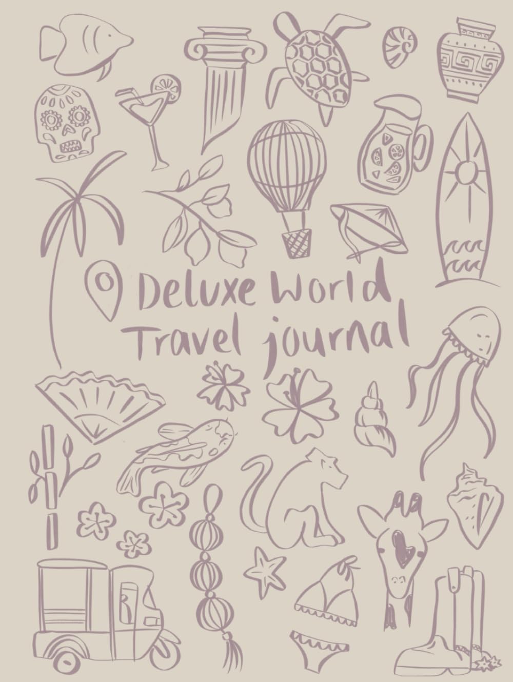 Libro: Deluxe World Travel Journal: Large Beige Cover