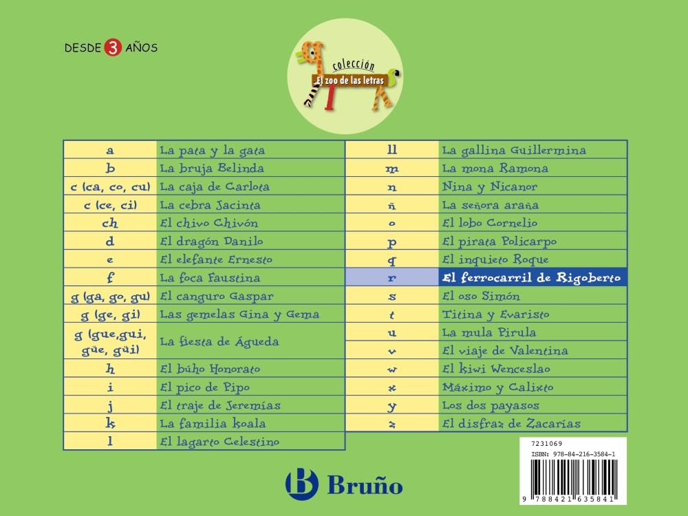 Libro: El ferrocarril de Rigoberto: Juega con la r (Castellano - A PARTIR DE 3 AÑOS - LIBROS DIDÁCTICOS - El zoo de las letras)