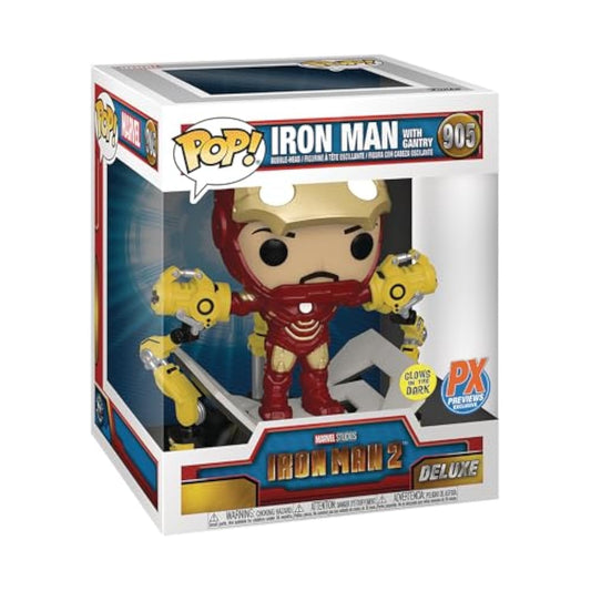 Funko Iron Man 2 POP! Marvel Mark IV Iron Man Exclusivo 6-Pulgadas Vinyl Bobble Head #905 [Deluxe, Brilla en la Oscuridad]