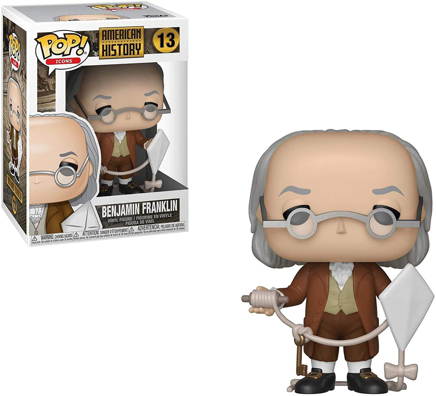 Funko Pop! Íconos: History - Benjamin Franklin, Multicolor